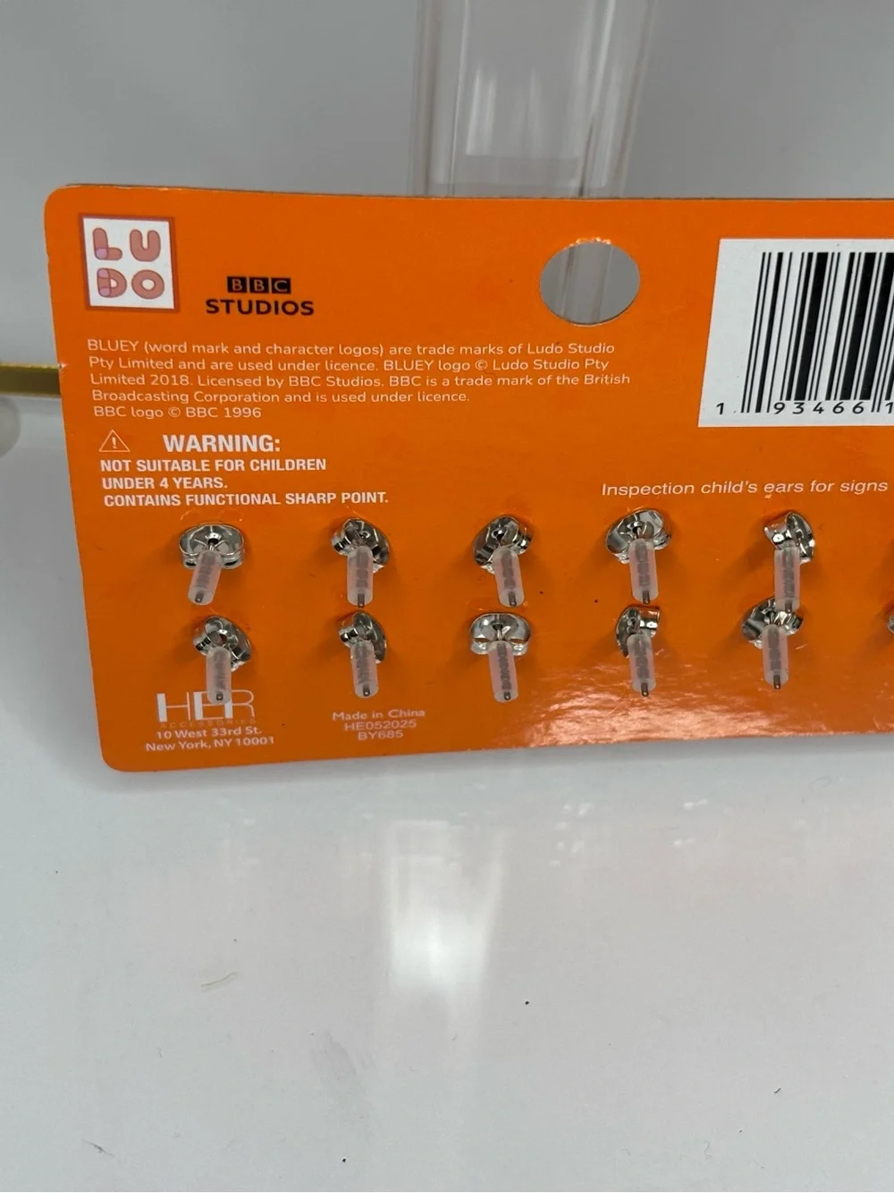 Bluey Kids Halloween Earring Set – Orange & Blue Glow-In-The-Dark